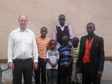 Outreach with children, Uganda