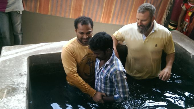 Ministering to a man, India