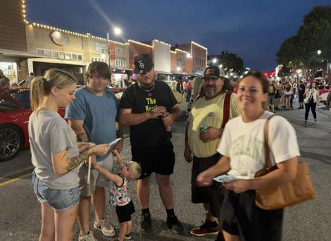 Outreach at a market, United States